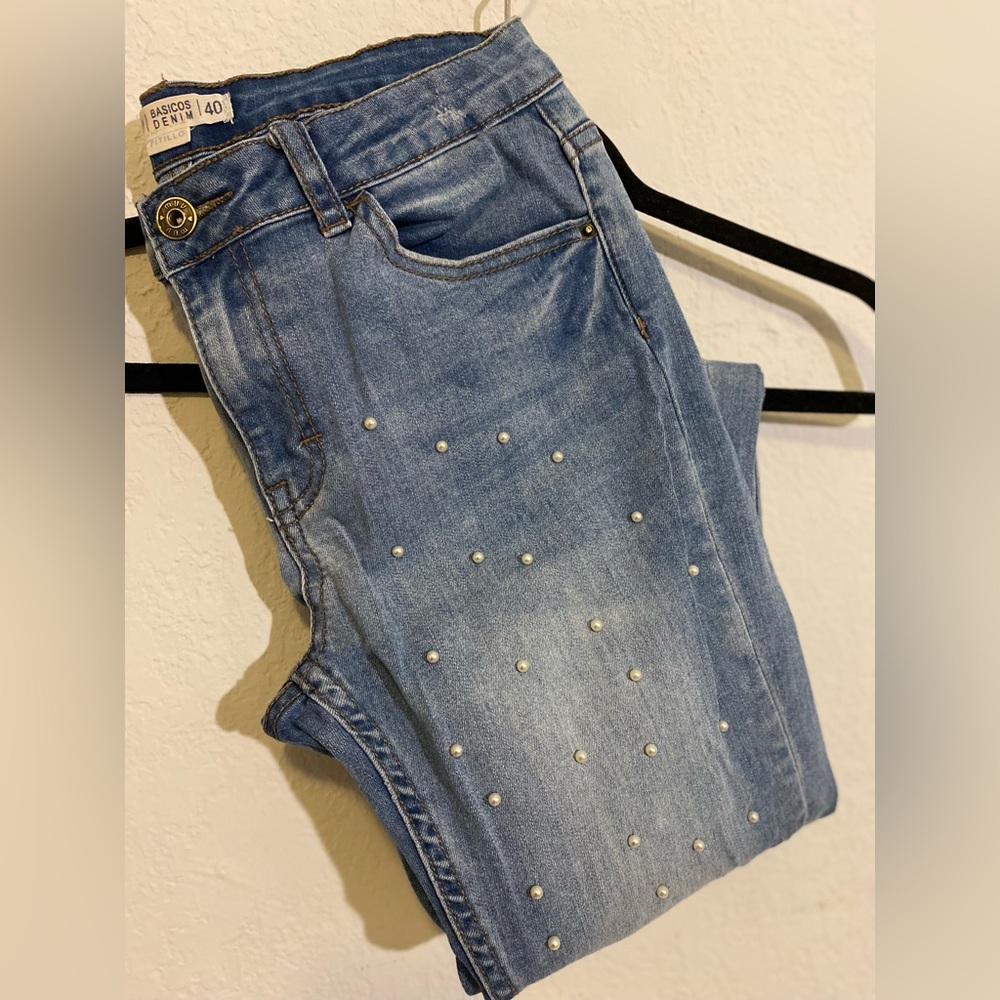 Basic Denim Jean with pearls